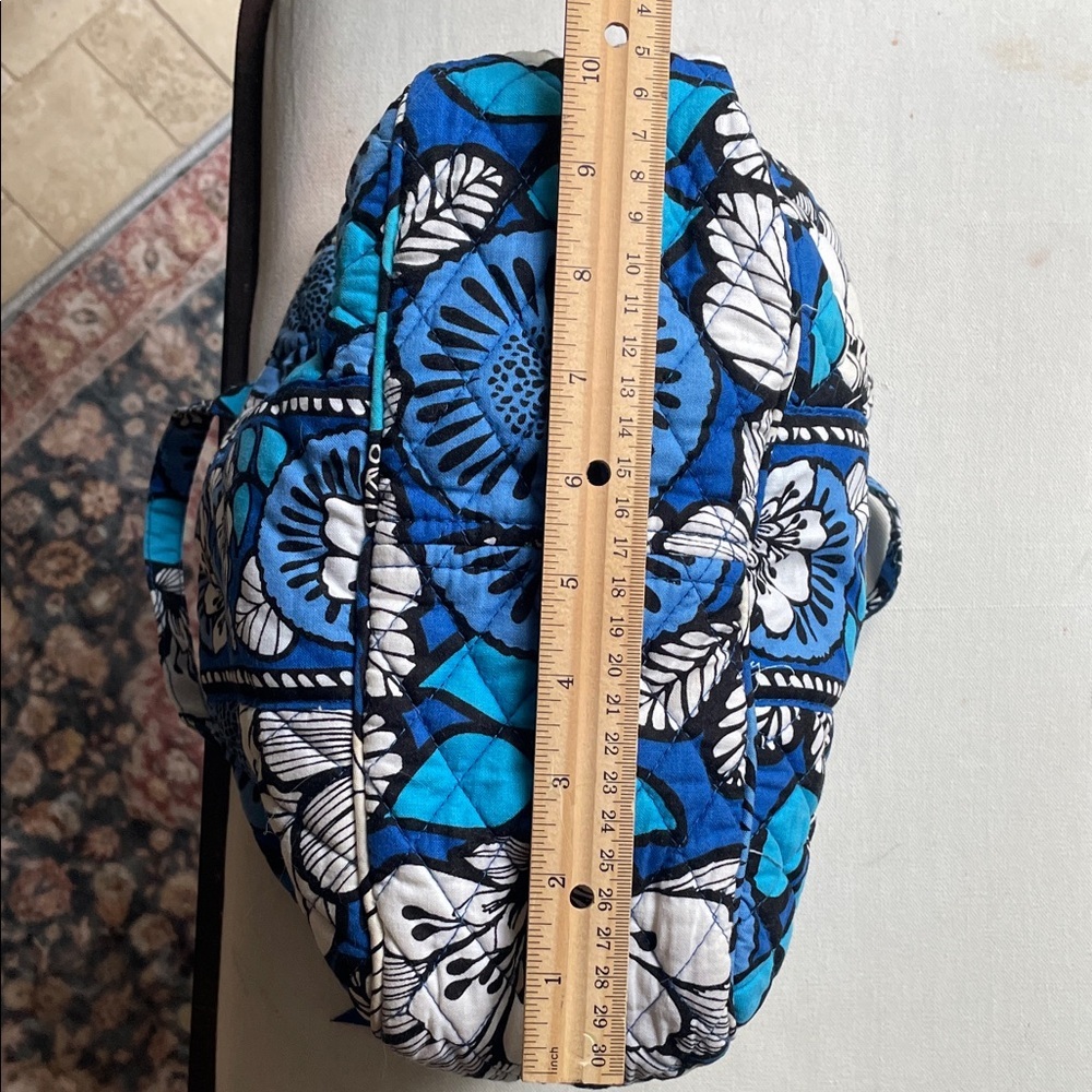 Vera Bradley Makeup Toiletries Travel Bag Blue Floral Hawaiian As Is - Picture 9 of 12